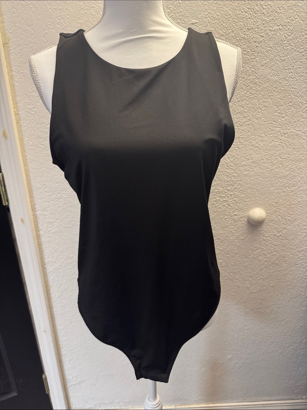 Alfani Black Sleeveless Scoop Neck Bodysuit